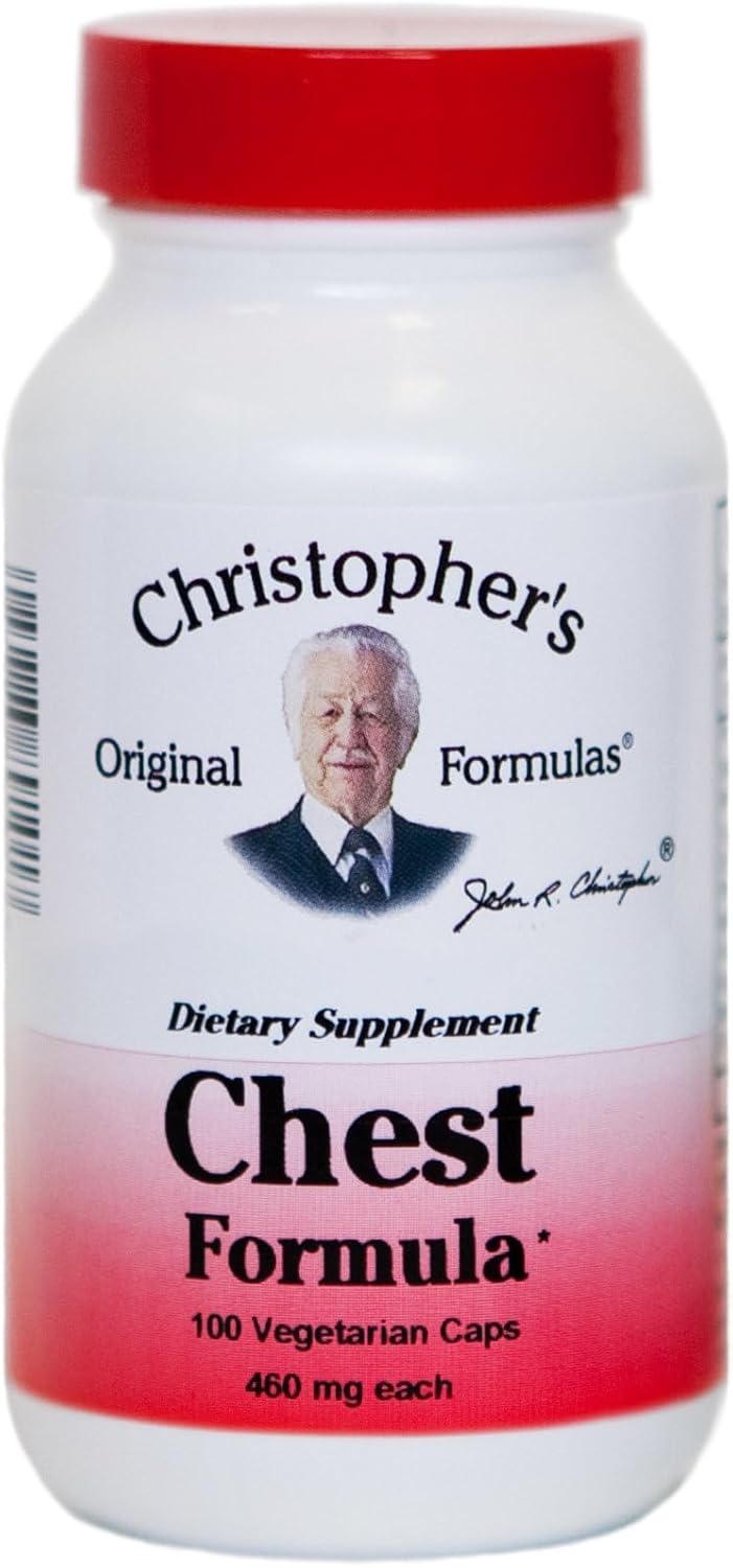 Dr. Christopher's Original Chest Formula - 100 Capsules for Respiratory Health and Wellness - Espot.com.au