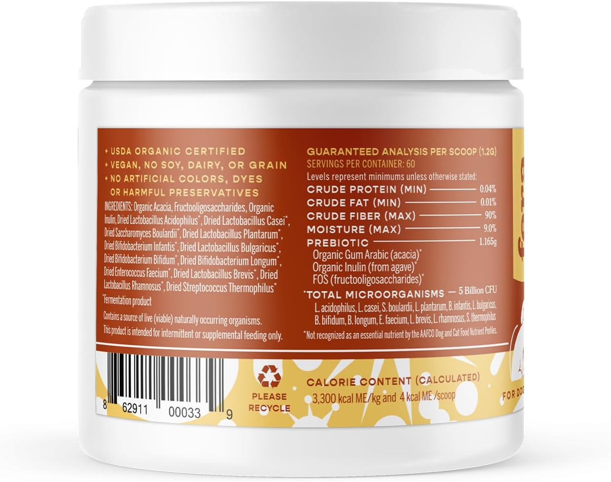 fera-pet-organics-probiotic-supplement-for-dogs-cats---12-strains-prebiotics---vet-formulated---supports-digestive-health---60-scoops-7
