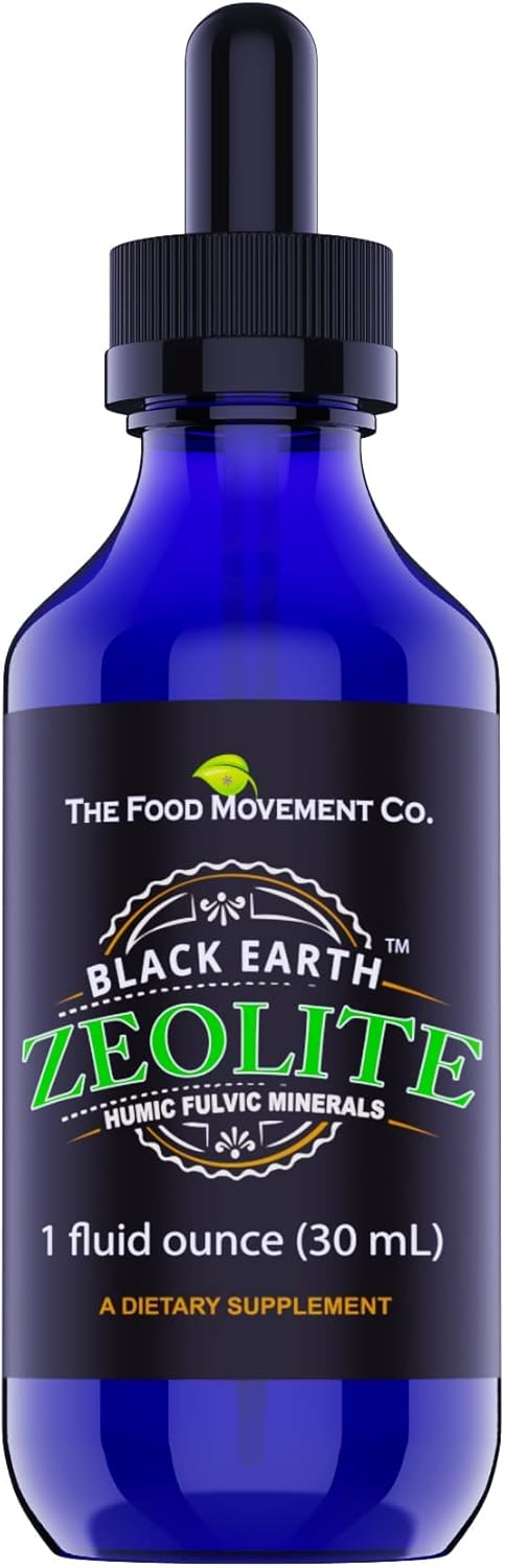 Black Earth Zeolite with Humic Fulvic Acids Trace Minerals Liquid Drops Supplement for Detox, Gut Health, Immune Support - The Food Movement Co. - Espot.com.au