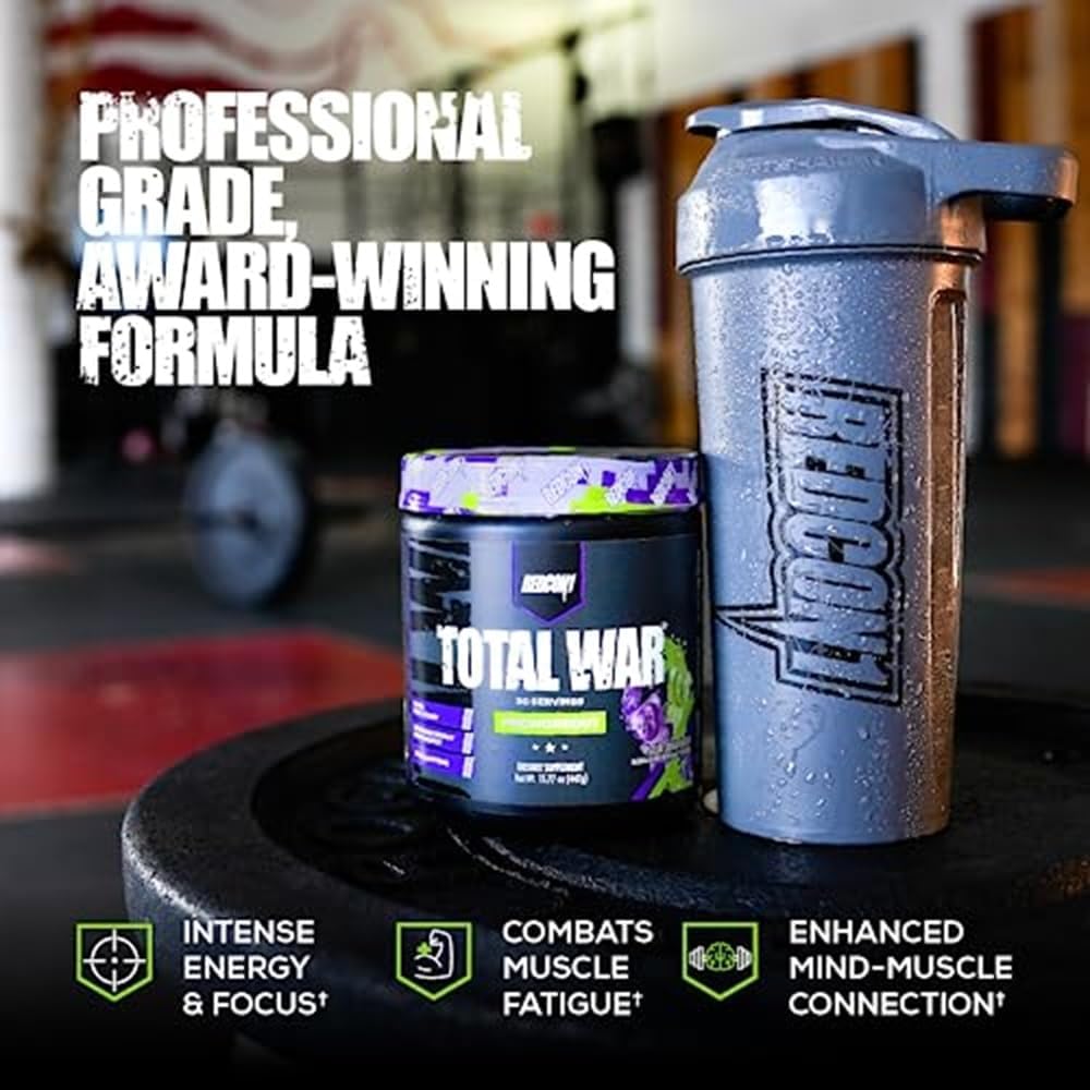 redcon1-total-war-preworkout---sour-gummy-bear-flavor-with-320mg-caffeine-for-pump-energy-endurance---amino-acids-boost-performance---30-servings-4