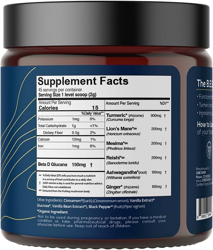 organic-turmeric-latte-powder-with-lions-mane-and-ashwagandha---45-servings-in-resealable-glass-jar---high-curcuminoid-content-for-golden-milk-8