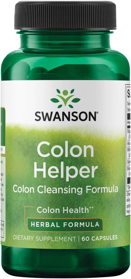 Herbal Supplement for Digestive Health with Vervain, Goldenseal Root, Slippery Elm Bark - Aids Healthy Eliminations - 60 Capsules - Espot.com.au
