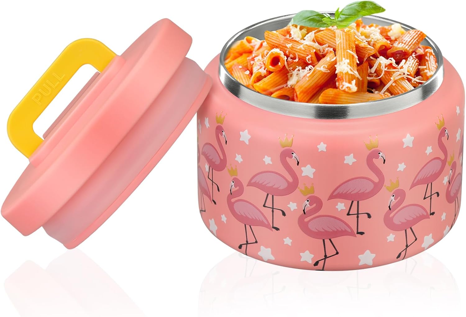 8oz-kids-thermo-food-container-stainless-steel---small-lunch-thermos-for-hotcold-food---easy-wide-mouth-opening---ideal-for-preschool-travel---pink-flamingos-1