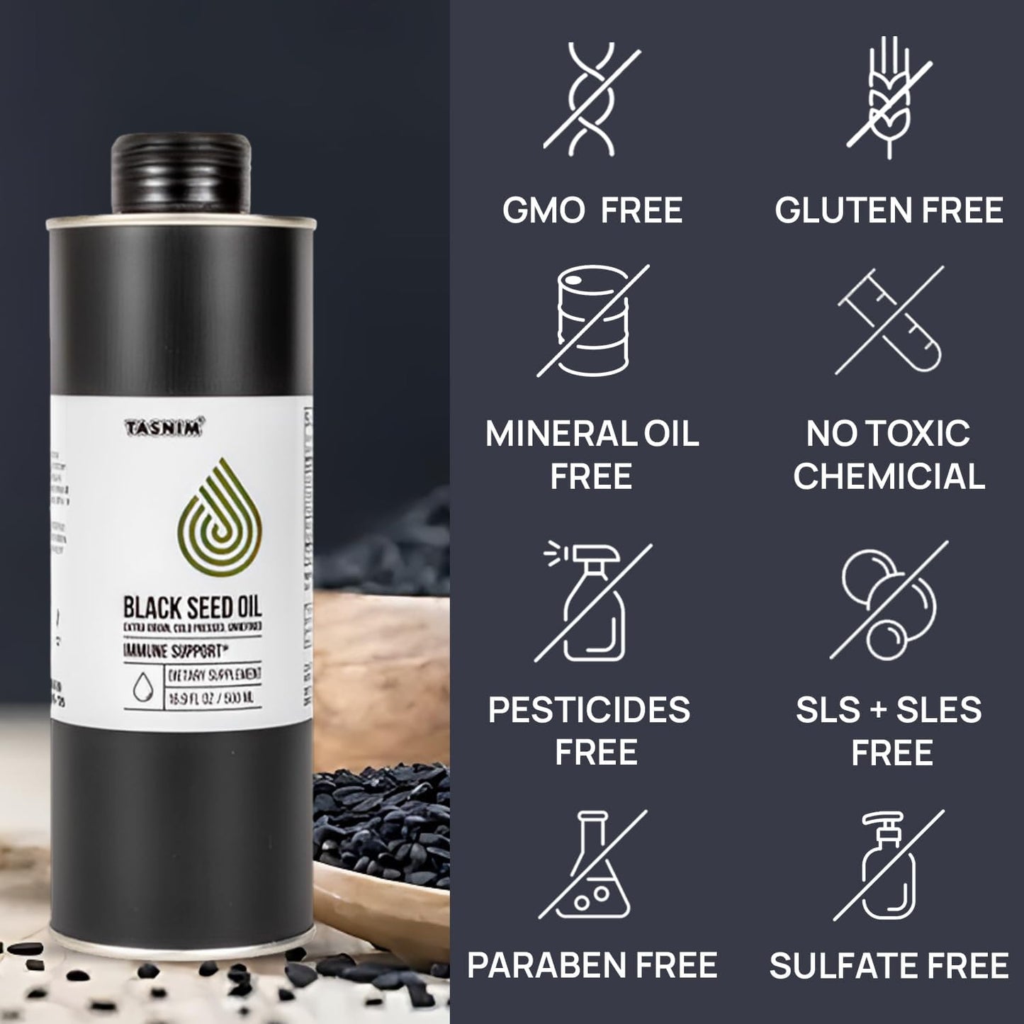 169-fl-oz-ethiopian-black-seed-oil---cold-pressed-for-immune-support---high-potency-thymoquinone-for-skin-hair-health---unrefined-black-cumin-seed-oil---gluten-free---100-tasnim-3