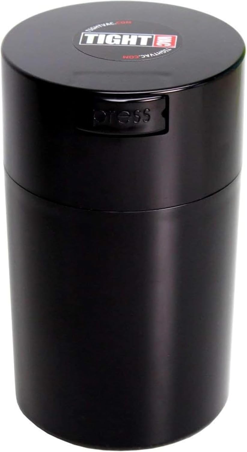 Tightpac America, Inc. Tightvac 1-6 oz Airtight Container - Multi-Use Vacuum Container for Herbs & Dry Goods, Smell Proof, Black - Espot.com.au