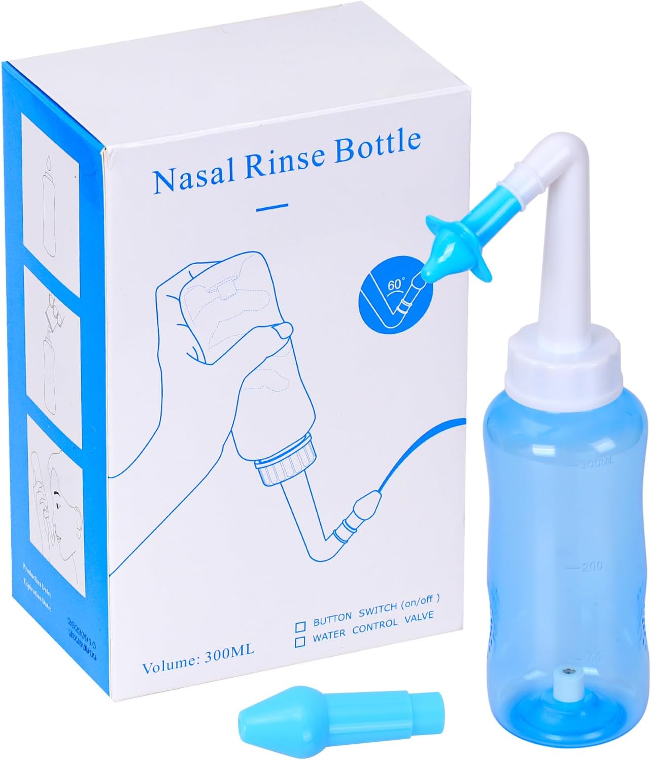 300ml-blue-neti-pot-sinus-rinse-bottle-for-adult-kids---bpa-free-nasal-irrigation-wash-kit---pressure-nose-cleaner-by-ysyonm-1