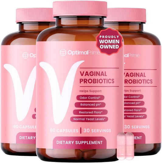 Women's Vaginal Probiotic Supplement with Prebiotics, Cranberry Extract, and Lactobacillus Blend - 180 Capsules for Vaginal Health, Odor Control, pH Balance - Pack of 3 - Espot.com.au