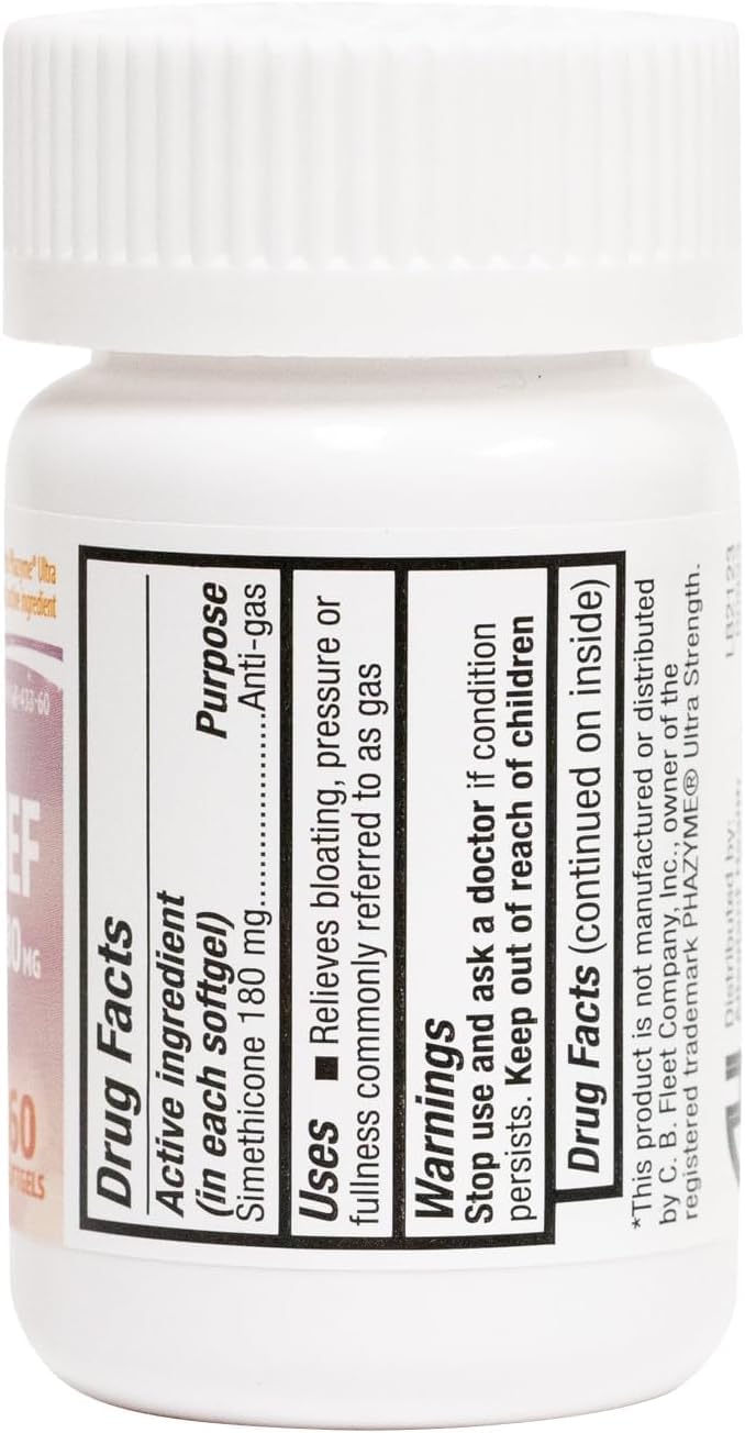 HealthA2Z® Gas Relief Simethicone 180mg Capsules - Fast-Acting Anti-Flatulence for Stomach Discomfort - 60 Count - Espot.com.au