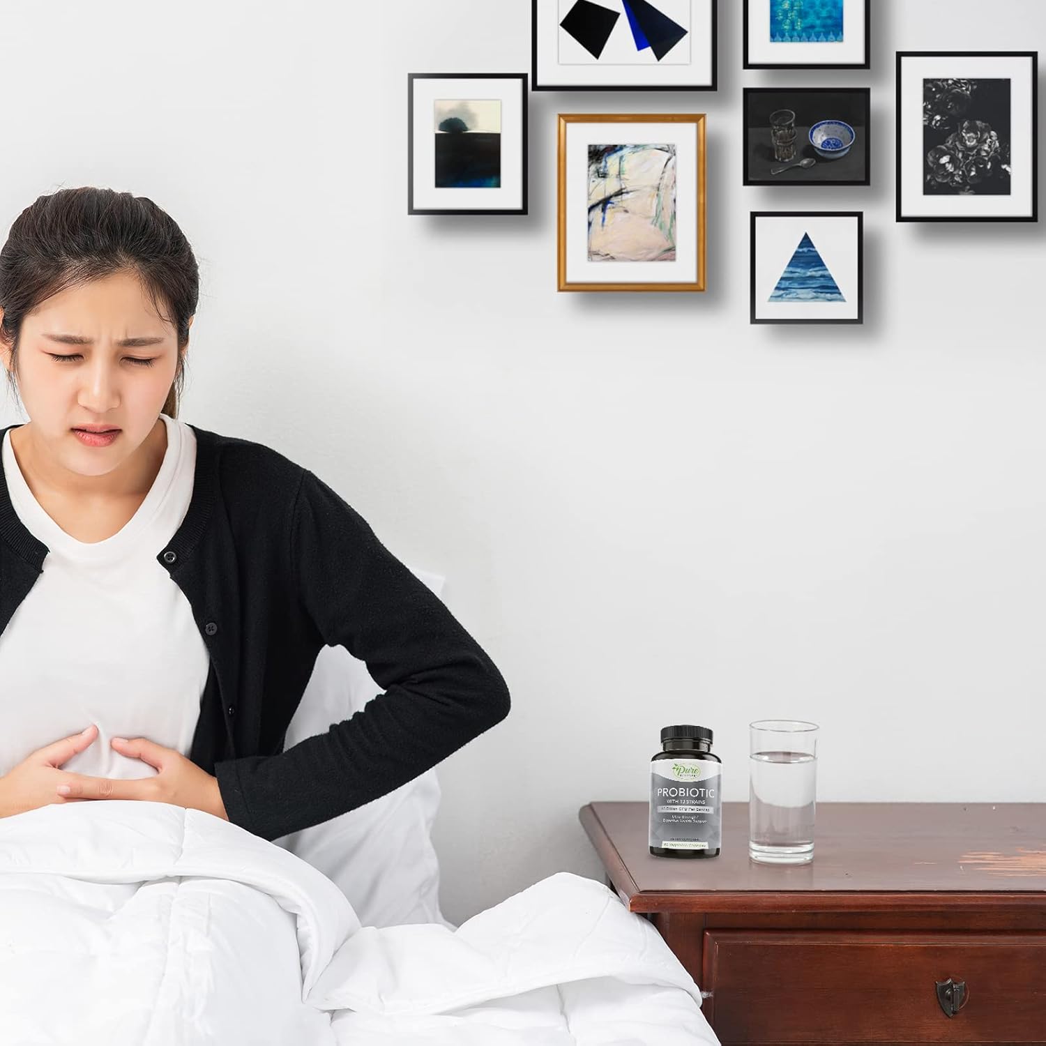 Pure By Nature Shelf Stable Probiotics - 60 Vegan Capsules for Digestive & Gut Health, Immunity Support - Soy & Gluten-Free Formula for Men and Women - Espot.com.au