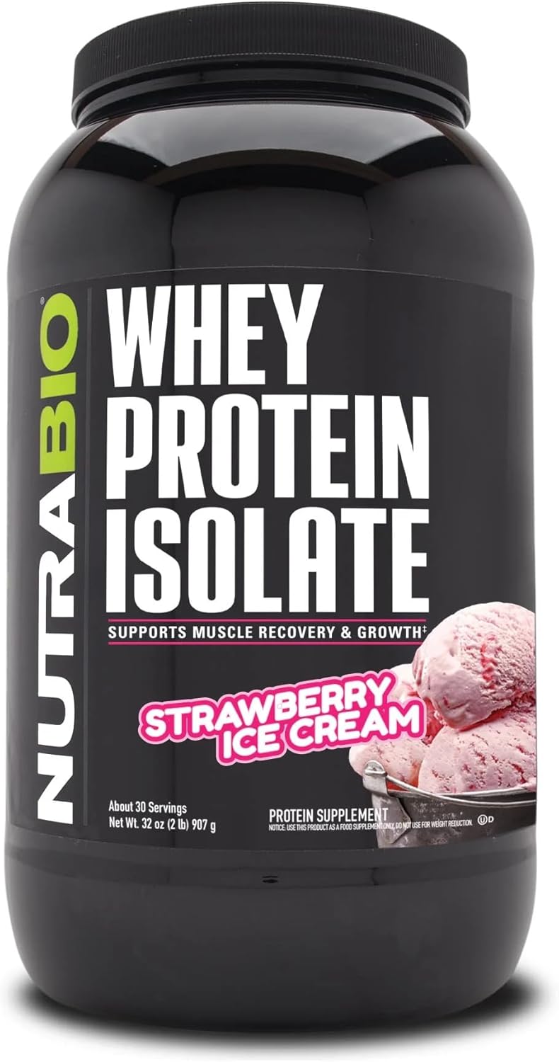 nutrabio-strawberry-ice-cream-whey-protein-isolate-powder---25g-protein-per-scoop---complete-amino-acid-profile---soy-gluten-free---non-gmo---2-lbs-1