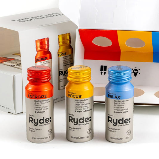 ryde-energy-shots-variety-pack---green-tea-caffeine-taurine-ginseng-b-vitamins-l-theanine-lemon-balm-chamomile---0-calories-0-sugar---6-pack---energize-focus-relax-shots---try-them-all-1
