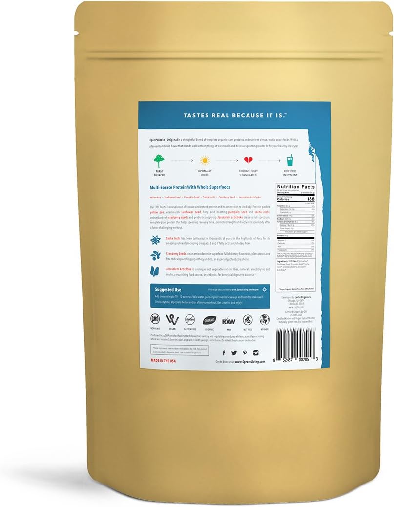 organic-plant-based-protein-powder-with-superfoods---unflavored-vegan-non-dairy-non-gmo-gluten-free-sugar-free---perfect-keto-drink-mix---5-lb-2