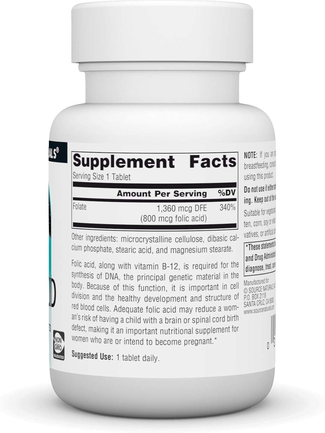 source-naturals-folic-acid-800-mcg-tablets---pack-of-200-for-optimal-health-and-wellness-2