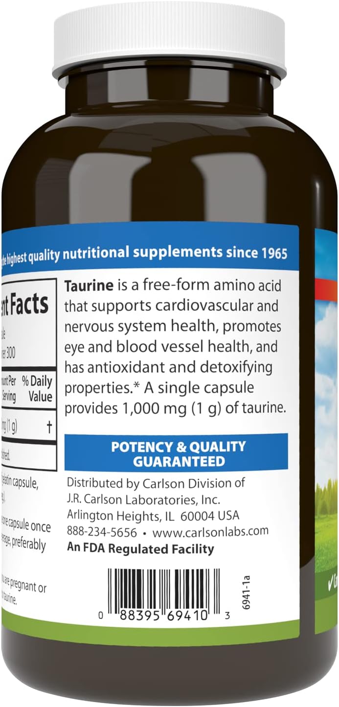 carlson-taurine-free-form-amino-acid-capsules-for-nerve-health-muscle-function---300-count-3