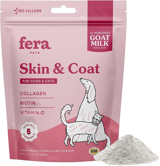 vet-formulated-fera-pet-organics-skin-coat-supplement-with-goat-milk-for-cats-dogs---enhances-coat-thickness-and-skin-hydration---contains-collagen-biotin-and-vitamin-c---60-servings-1