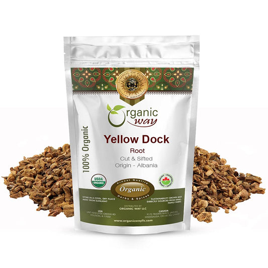 european-wild-harvest-yellow-dock-root-cut-sifted---organic-kosher-certified-from-albania---vegan-non-gmo-gluten-free---usda-certified-1lb-1