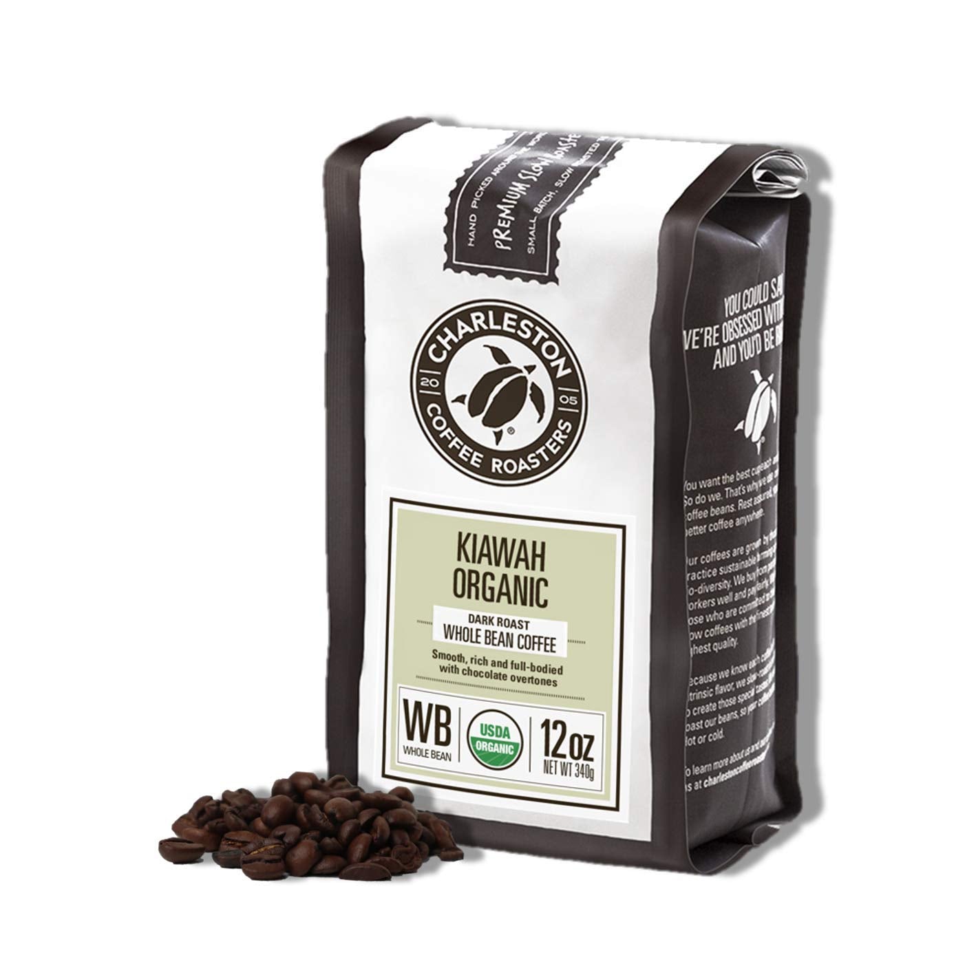 charleston-coffee-roasters-kiawah-dark-roast-whole-bean-coffee-12oz---specialty-organic-hand-picked-premium-slow-roast-1
