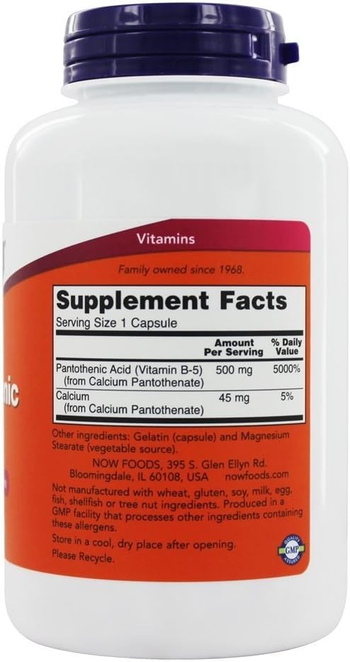 now-foods-pantothenic-acid-500mg-250-capsules---pack-of-2-2