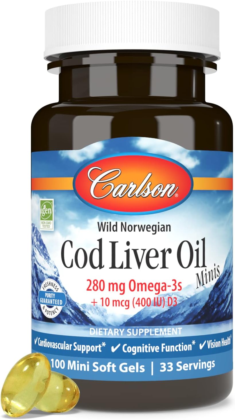 carlson-cod-liver-oil-minis---100-mini-softgels-for-heart-cognitive-function-vision-health---280mg-omega-3s-vitamins-a-d3-included-5