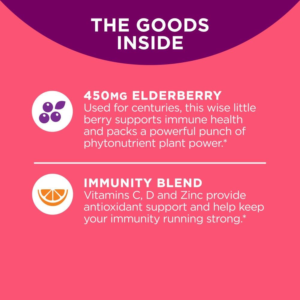 Fiber Gummy Rings 50ct & Elderberry Gummies Immune Support 60 Count Bundle - Espot.com.au