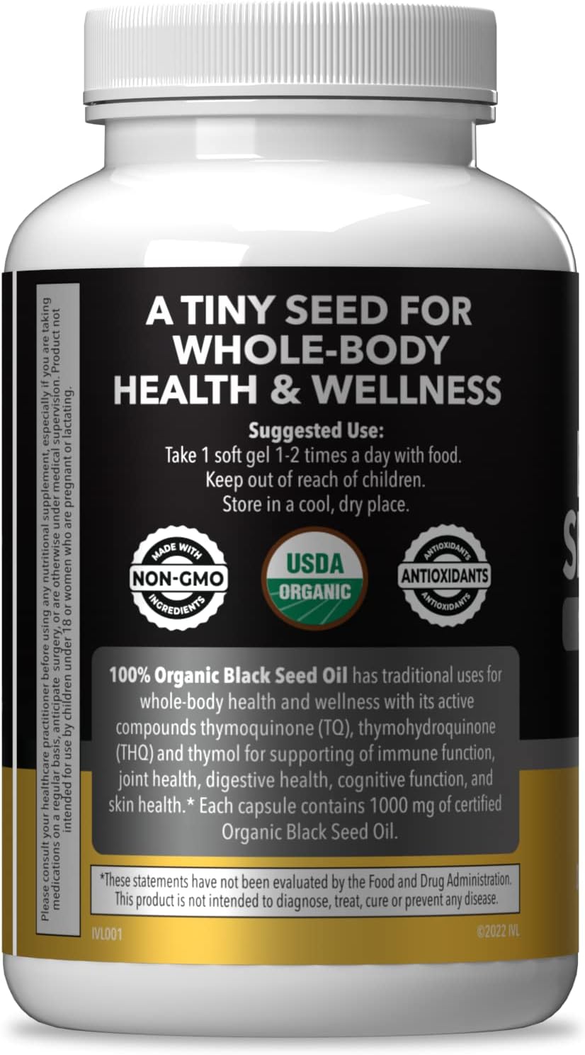organic-black-seed-oil-softgel-capsules---120-count-1000mg---cold-pressed-nigella-sativa-seed-oil---omega-3-6-9-antioxidants-thymoquinone---liquid-capsules-3