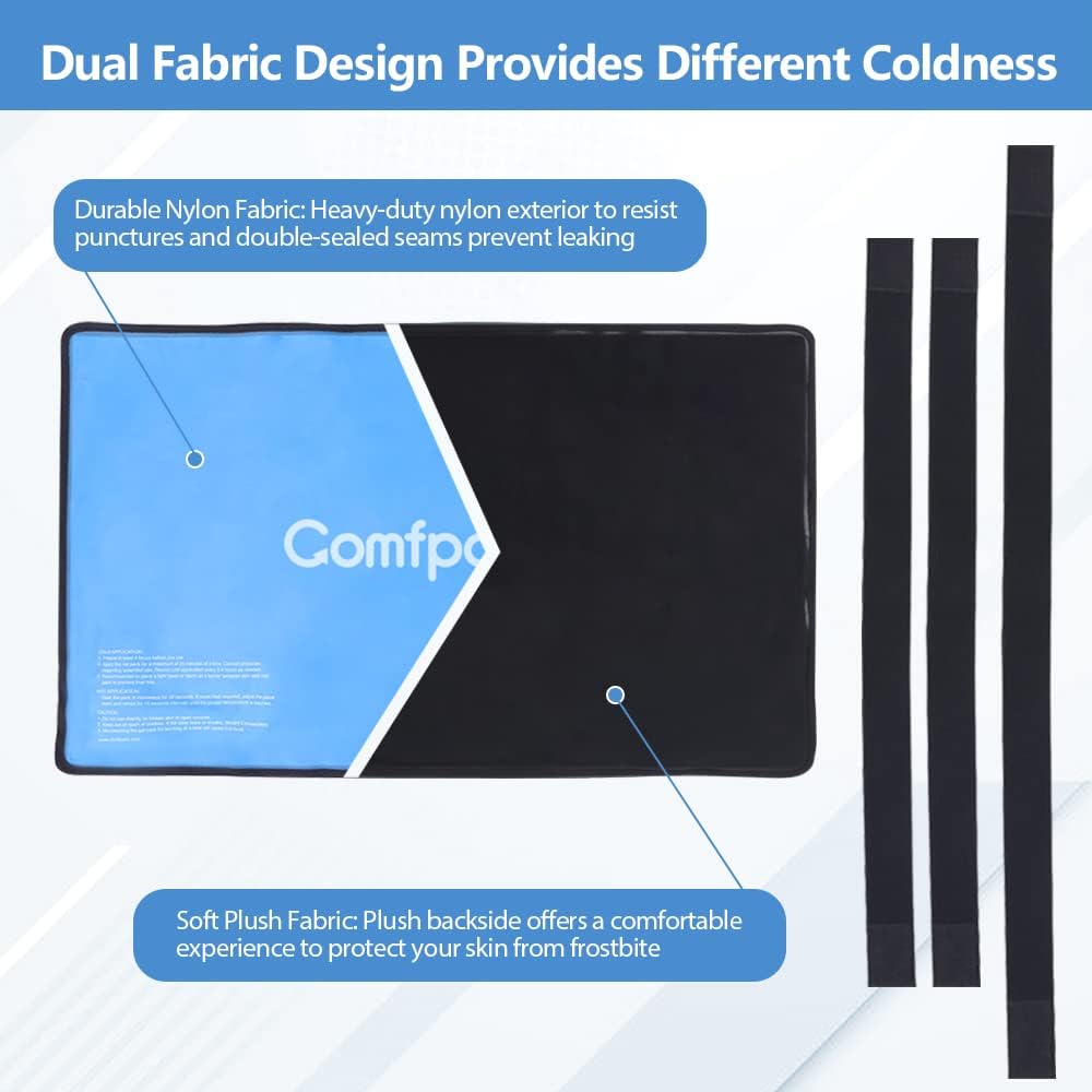 large-comfpack-xl-ice-pack-for-injuries---hot-cold-pack-with-3-straps---217-x-13---reusable-flexible---pain-relief-for-back-shoulder-knee---swelling-bruises-muscle-pain---inflammation-2