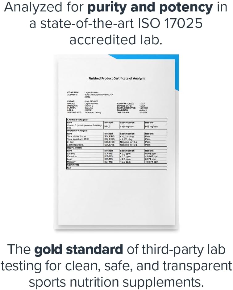 High Absorption Liposomal Vitamin C Supplement for Immune System Support - 60 Capsules for Men and Women - Espot.com.au