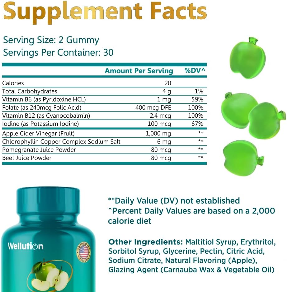 apple-flavored-wellution-xxl-keto-acv-gummies---1000mg-60-count-sugar-free-digestion-detox-aid-metabolism-boost-weight-loss-support-for-men-women-2