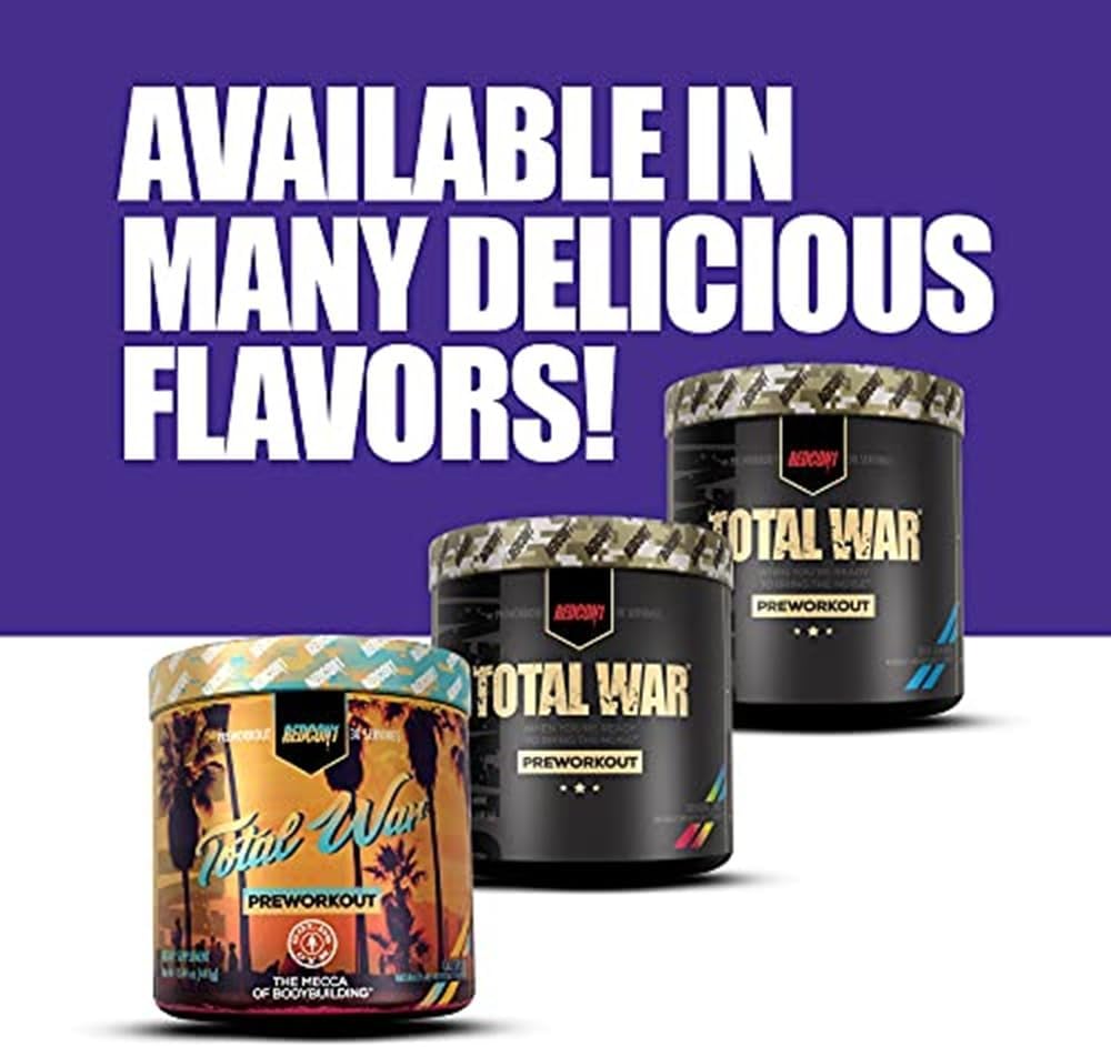 redcon1-total-war-preworkout---sour-gummy-bear-flavor-with-320mg-caffeine-for-pump-energy-endurance---amino-acids-boost-performance---30-servings-8