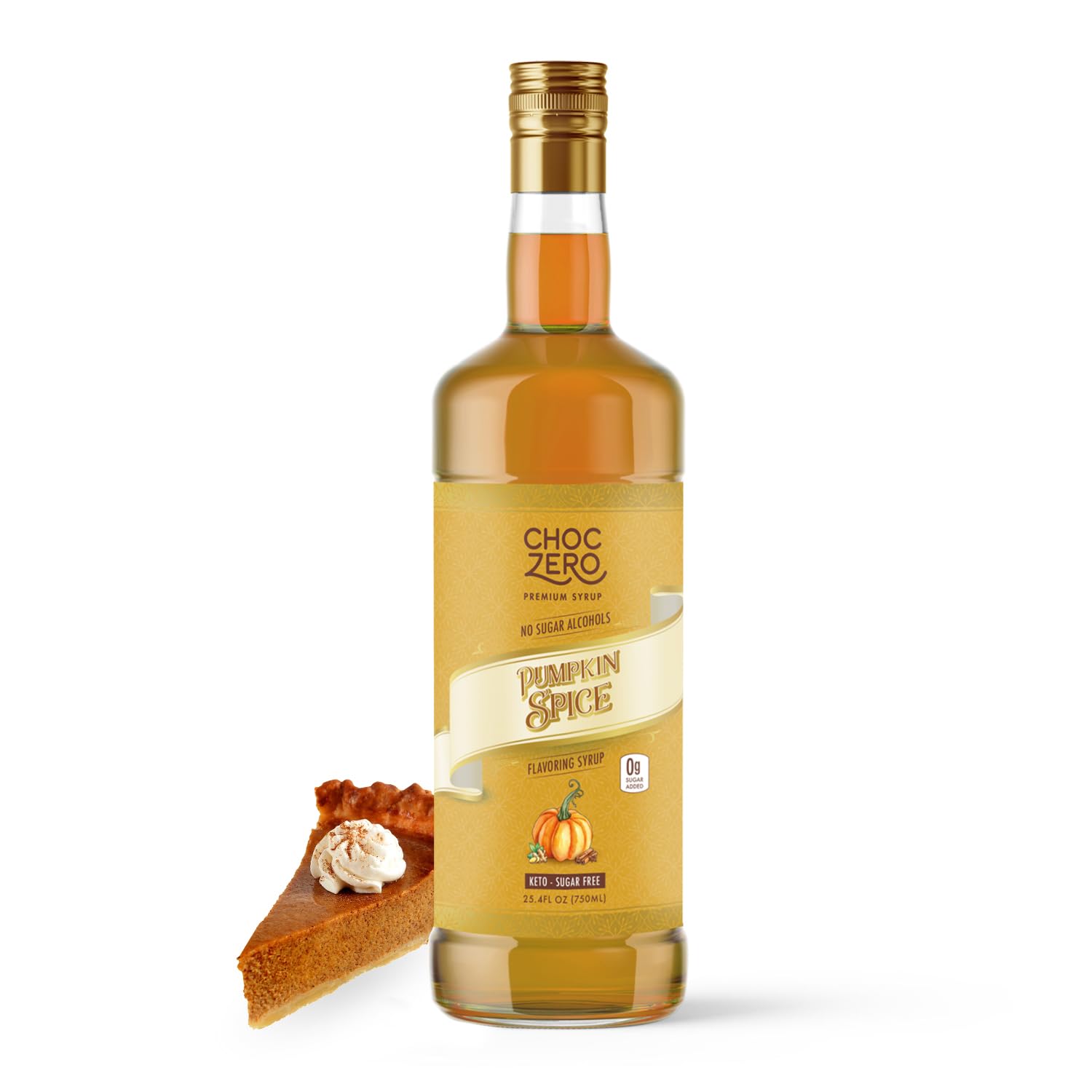 ChocZero Sugar Free Pumpkin Spice Coffee Syrup - All Natural, Gluten Free Simple Syrup Drink Mix for Chai Latte, Protein Shakes & Baking - 25.4 Ounces Bottle - Espot.com.au