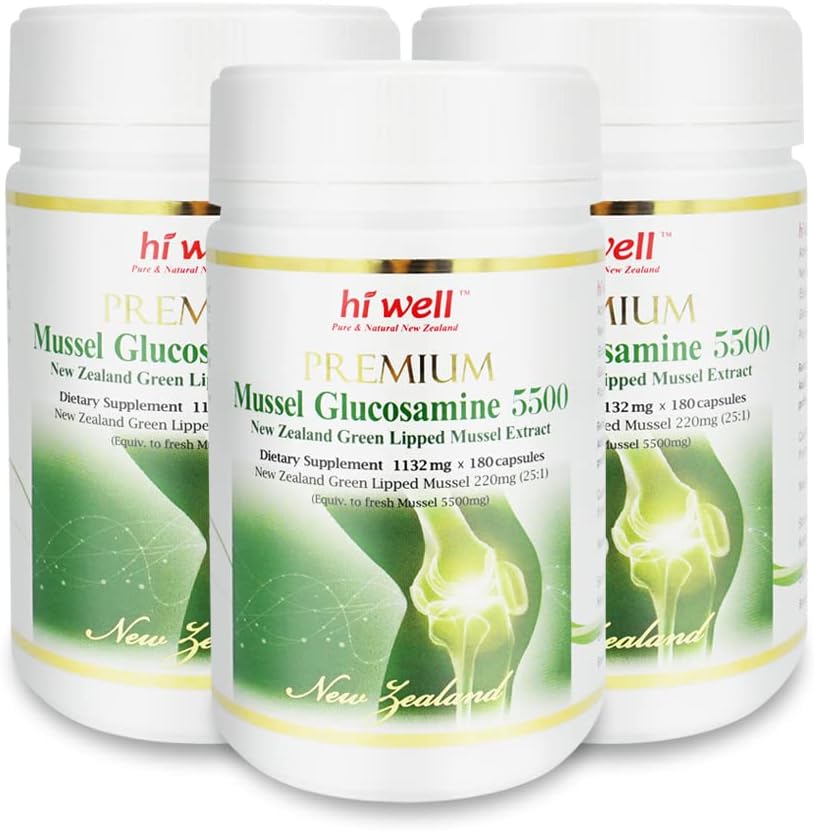 new-zealand-pure-natural-mussel-glucosamine-capsules---pack-of-3---5500mg---hi-well-premium-quality---180-vegetable-capsules-1