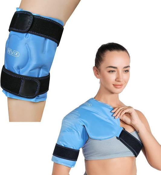 REVIX Ice Pack Set for Knee and Shoulder Pain Relief - Reusable Cold Compress for Injuries - Espot.com.au