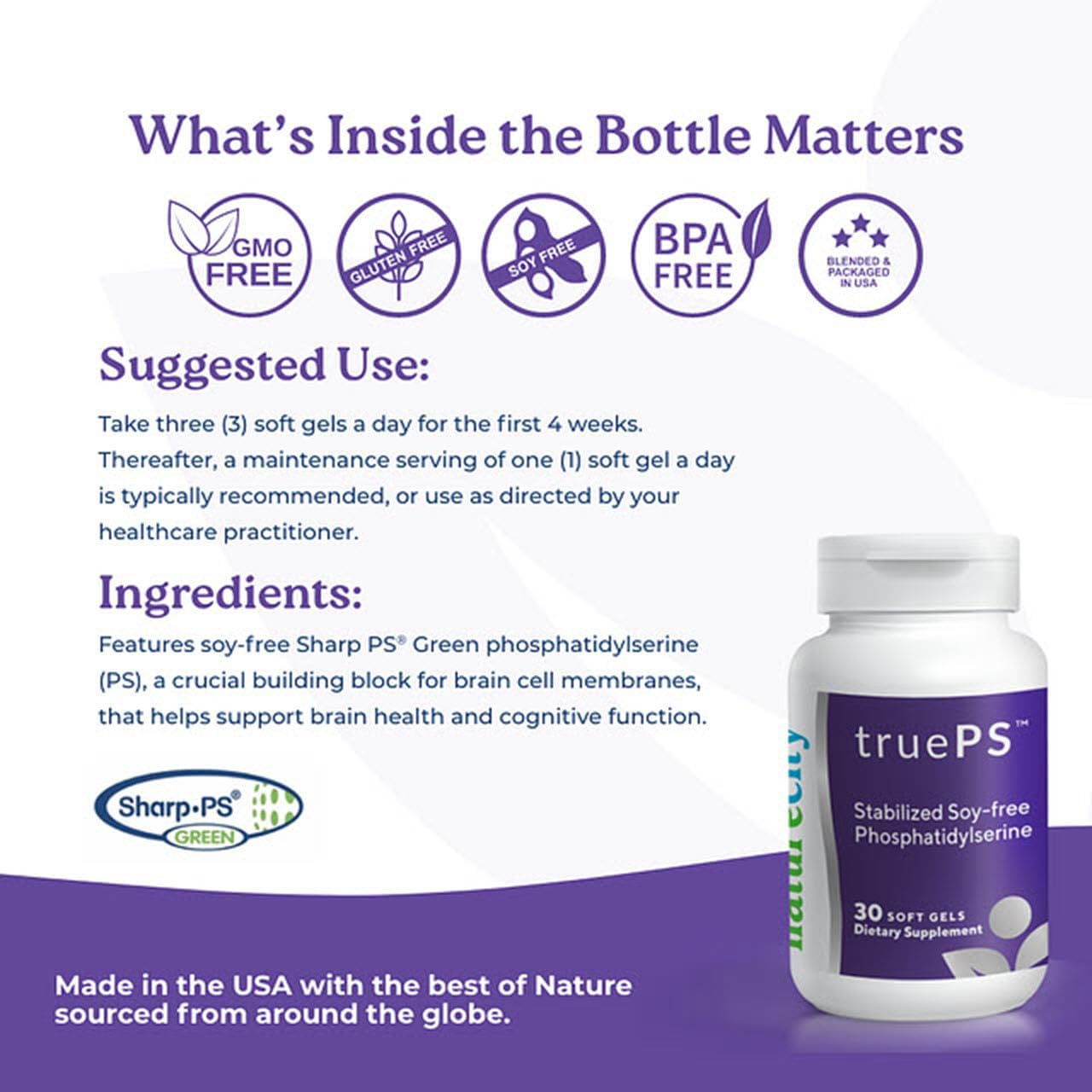 organic-true-ps-stabilized-phosphatidylserine-100mg-softgels---soy-free-brain-support-for-memory-and-focus---cognitive-health-supplements-for-adults---30-count-3