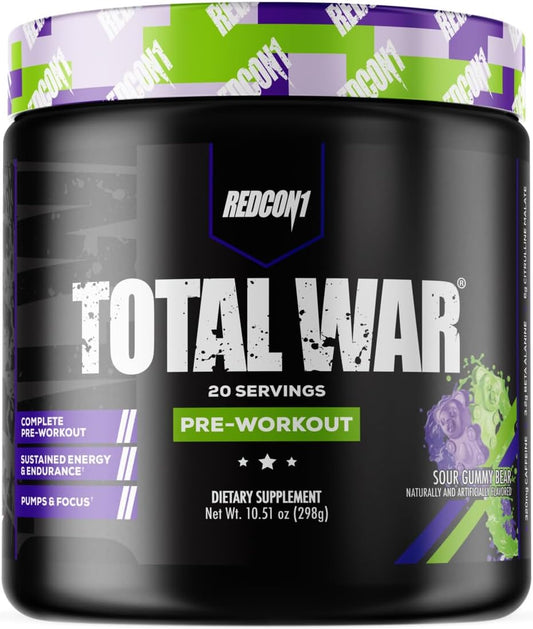 redcon1-total-war-pre-workout-powder-sour-gummy-bear-flavor---powerful-caffeinated-preworkout-with-beta-alanine-and-citrulline-malate-for-enhanced-pump-and-energy-boost---20-servings-1