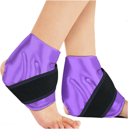 Ankle Ice Pack Wrap for Swelling and Pain Relief - Reusable Cold Compress Therapy for Ankle Injuries, Sprains, Achilles, Tendonitis, Plantar Fasciitis - AiricePac 2 - Espot.com.au