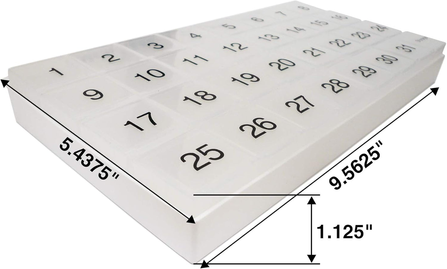 promed-supplies-monthly-pill-organizer-with-31-compartments---1-per-day---includes-tray-and-8-removable-compartments---white-color-7