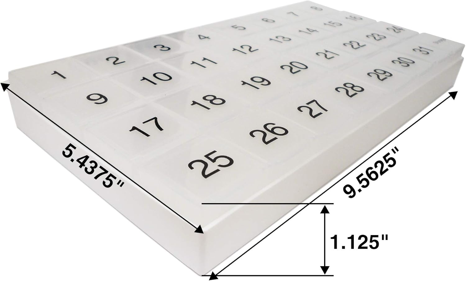 promed-supplies-monthly-pill-organizer-with-31-compartments---1-per-day---includes-tray-and-8-removable-compartments---white-color-7