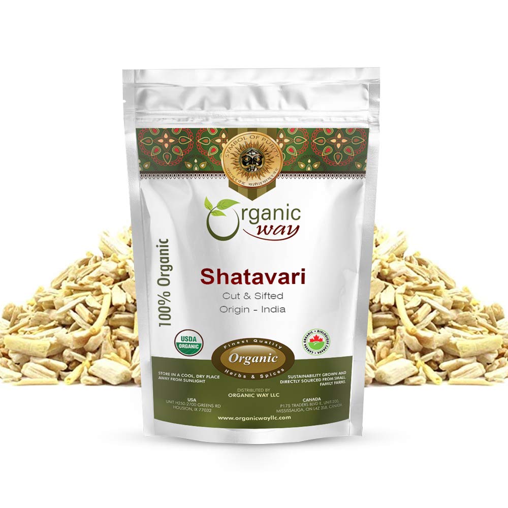 Organic Shatavari Cut & Sifted - Raw & Vegan | Non GMO & Gluten Free | USDA Certified | India-Origin | 1/2LBS - Espot.com.au