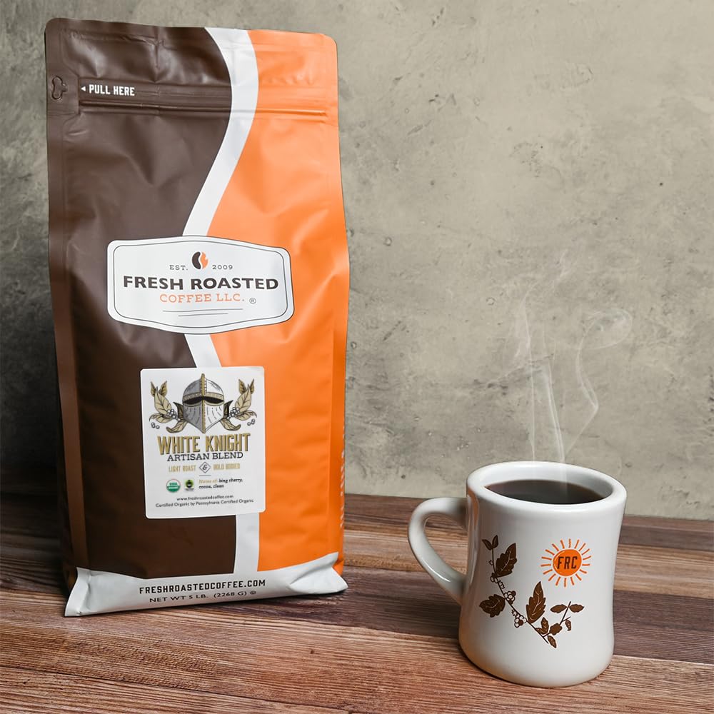 organic-white-knight-light-roast-coffee-beans---5-lb-80-oz---fair-trade-kosher-whole-bean---freshly-roasted-4