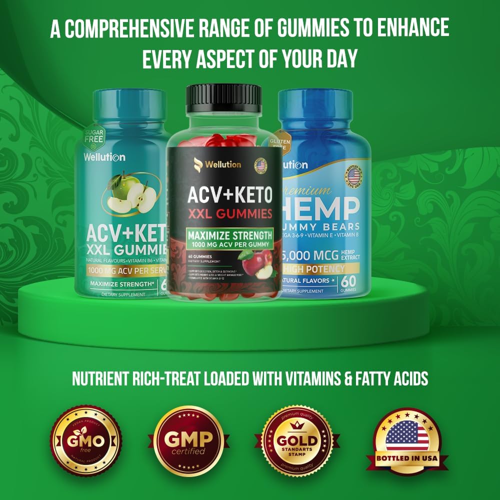 apple-flavored-wellution-xxl-keto-acv-gummies---1000mg-60-count-sugar-free-digestion-detox-aid-metabolism-boost-weight-loss-support-for-men-women-8