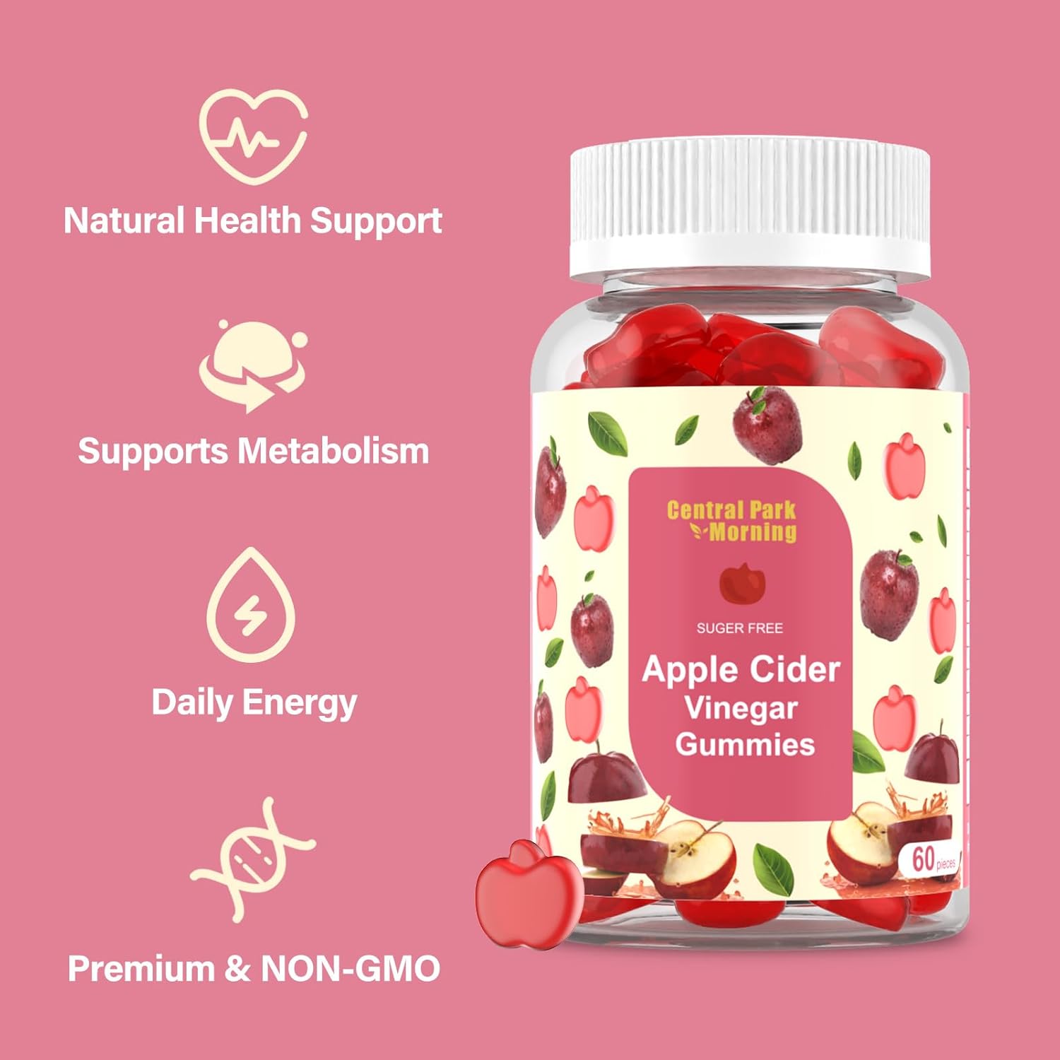 central-park-morning-apple-cider-vinegar-gummies---1000mg-acv-supplement-for-detox-cleanse---sugar-free-non-gmo---60-gummies---boost-your-health-today-3