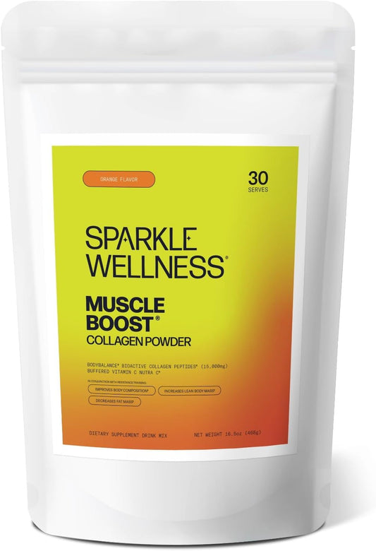 sparkle-wellness-muscle-boost-orange-powder---30-servings---collagen-supplement-with-hydrolyzed-bodybalance-peptides-vitamin-c-for-enhanced-body-composition-1