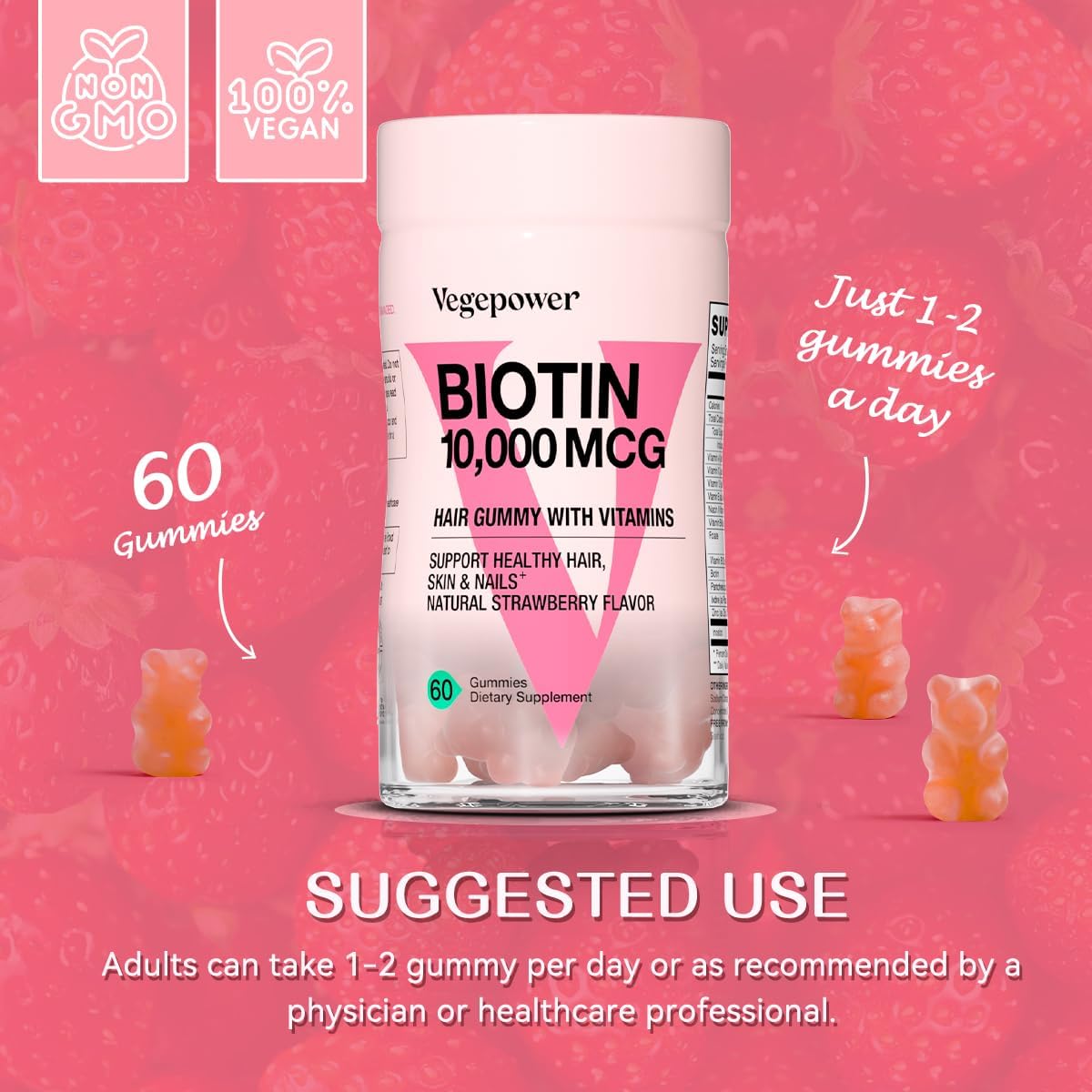 vegan-biotin-gummies-10000mcg-with-vitamin-c-a-d-b-complex-folate-zinc---hair-growth-supplement-for-women-girls---non-gmo-strawberry-flavored---120-count-6