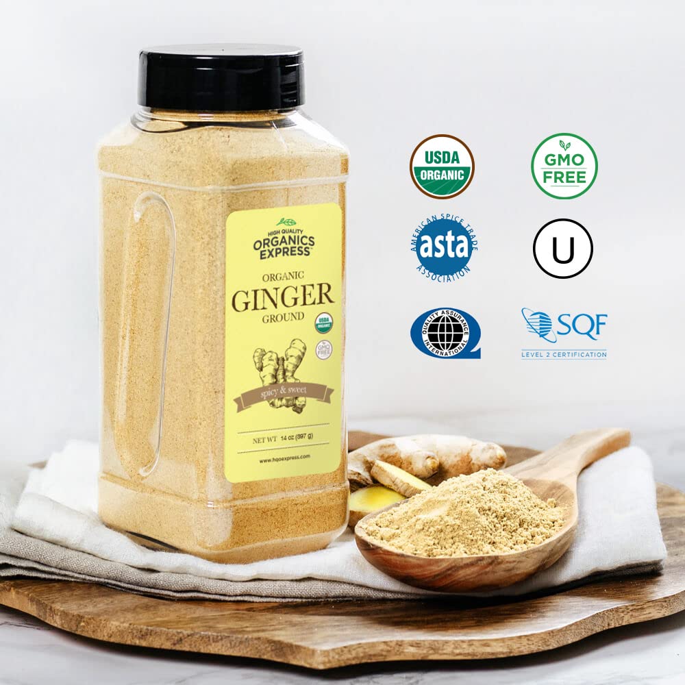 organic-ground-ginger-powder---non-gmo-kosher-usda-certified-14-oz-chef-jar---hot-and-spicy-aromatic-seasoning-for-baking-rubs-marinades-and-smoothies-2