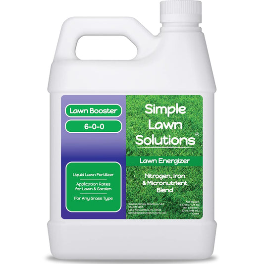 Liquid Turf Concentrated Fertilizer with Iron & Nitrogen - Commercial Grade Lawn Energizer Micronutrient Booster for All Grass Types - 1 Quart Bottle by Simple Lawn Solutions - Espot.com.au