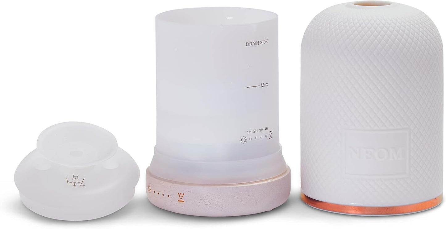 NEOM Ceramic Essential Oil Diffuser with LED Light & Timer - Best for Medium Spaces - Plug-in Aromatherapy Diffuser for Home Fragrance - Espot.com.au