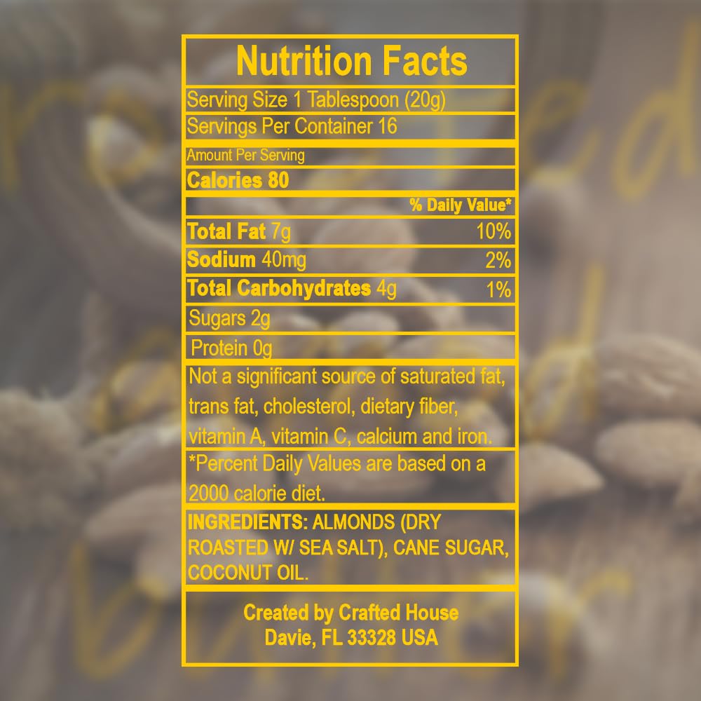 crafted-house-organic-chunky-almond-butter---12-oz-340g---non-gmo-gluten-free-keto-paleo-vegan---made-with-pure-cane-sugar---natural-almond-butter-2