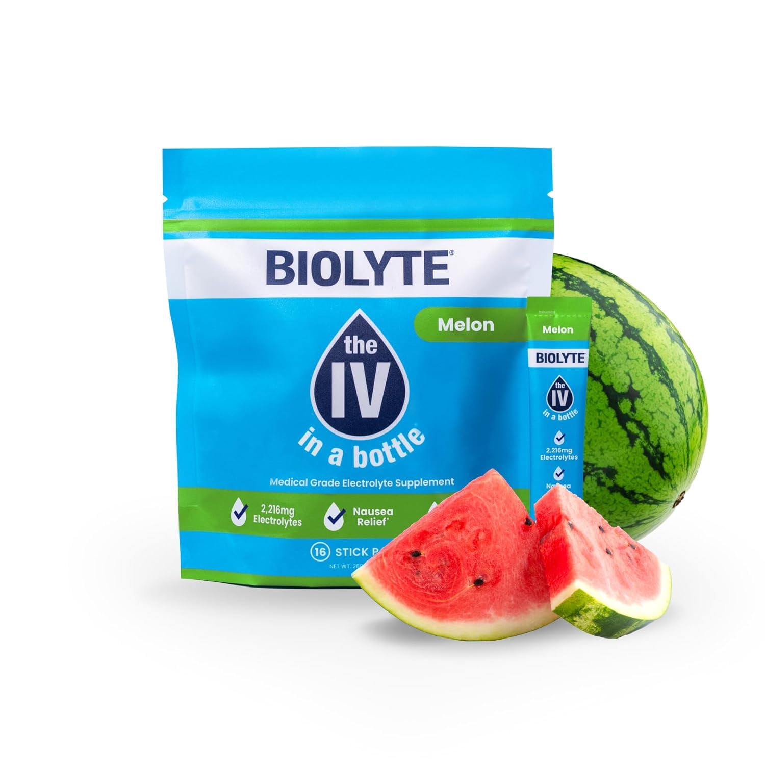 biolyte-iv-hydration-packets---electrolyte-powder-drink-mix-for-dehydration-relief---watermelon-flavor-16-sticks-1