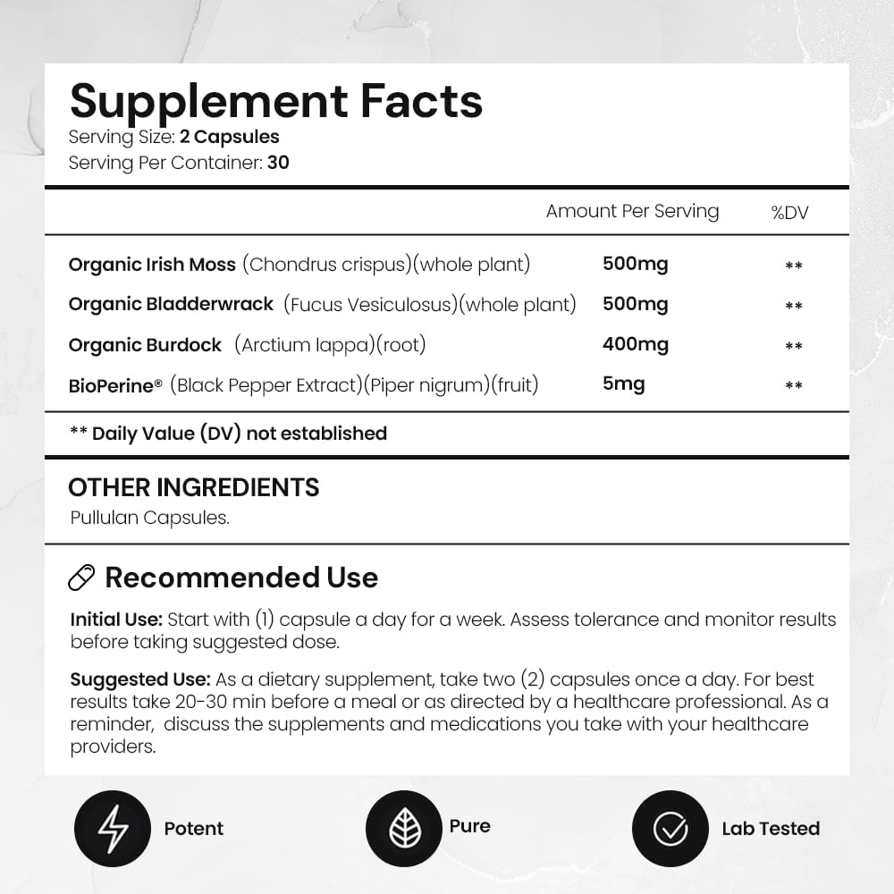 organic-irish-sea-moss-capsules-with-burdock-root-bladderwrack-bioperine-for-thyroid-gut-health---prebiotic-super-food-for-healthy-skin-anti-aging---60-capsules-2