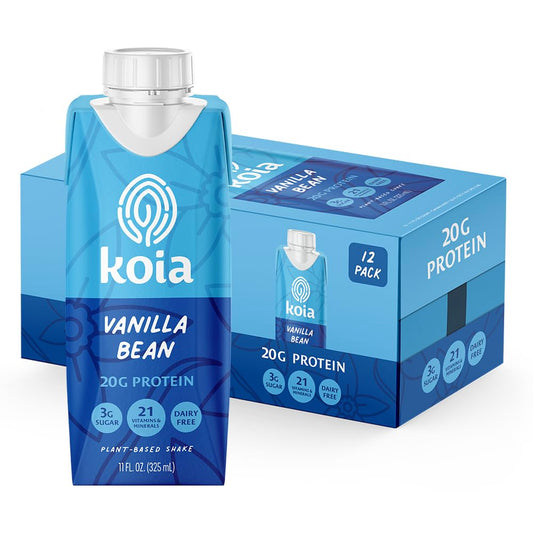 vanilla-bean-koia-plant-based-protein-shake---20g-protein-3g-sugar-6g-fiber-21-vitamins-minerals---dairy-free-soy-free-non-gmo---meal-replacement-drinks---11-fl-oz-12-bottles-1